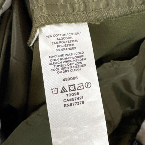 Ann Taylor Stretch Pants‎ Womens 6 Olive Green Ankle Slim Career - Picture 7 of 7